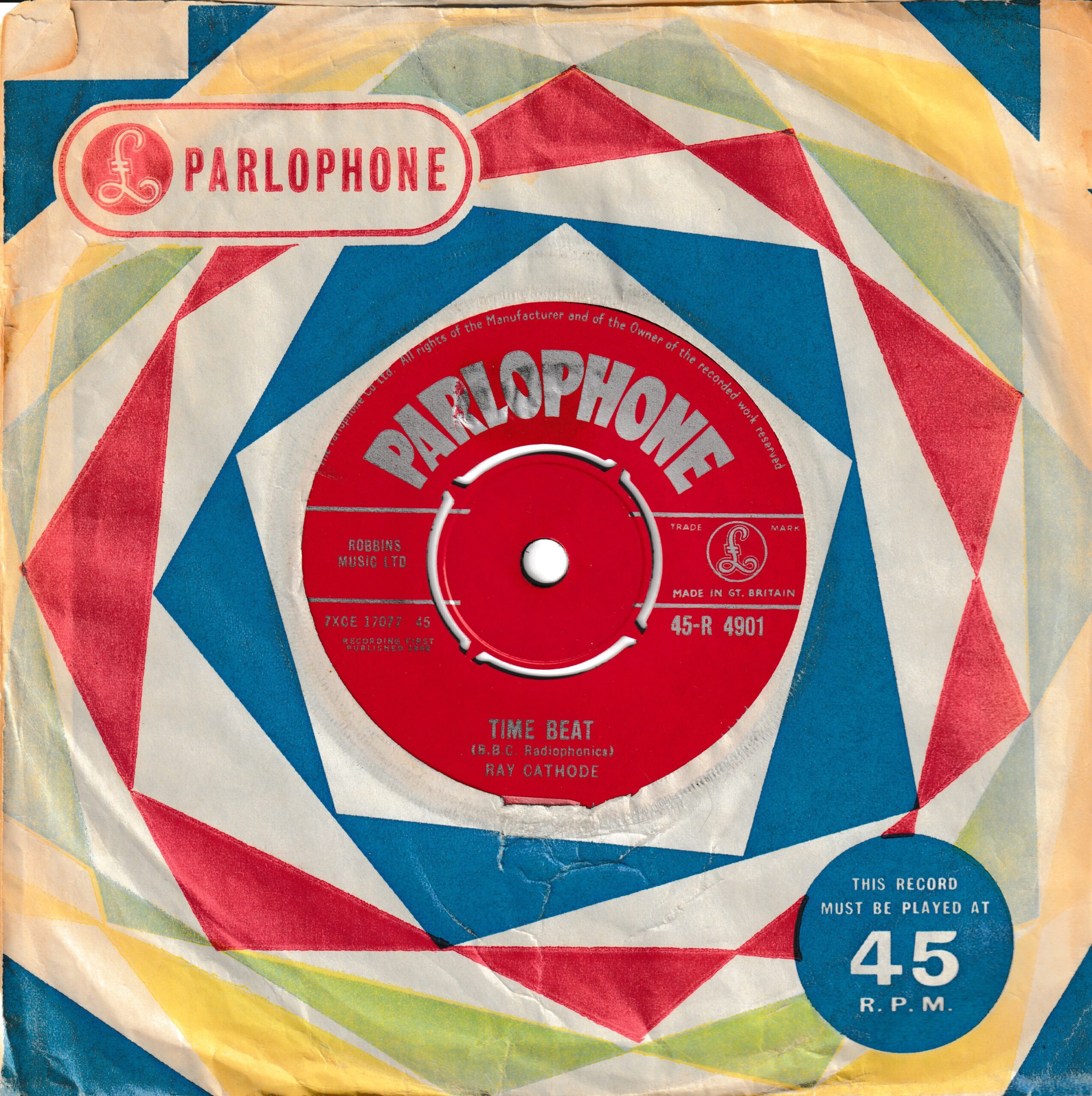 19th April 1962 – Ray Cathode – Time Beat/Waltz In Orbit released (Parlophone)